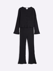 River Island Black Girls Long Sleeve Cardigan Set - Image 3 of 5