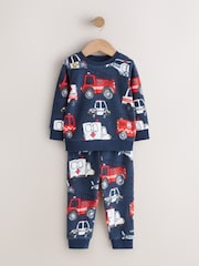 Multi Navy Single Cosy Fleece Pyjamas (9mths-12yrs) - Image 4 of 7