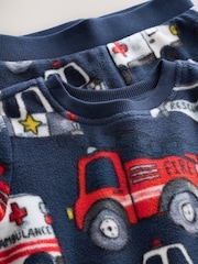 Multi Navy Single Cosy Fleece Pyjamas (9mths-12yrs) - Image 6 of 7