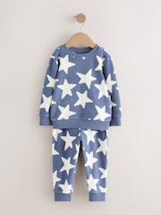 Blue/White Star Single Cosy Fleece Pyjamas (9mths-12yrs) - Image 5 of 9