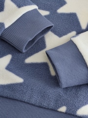 Blue/White Star Single Cosy Fleece Pyjamas (9mths-12yrs) - Image 8 of 9