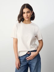 Ecru/Navy Supima Short Sleeve T-Shirts 2 Pack - Image 1 of 10