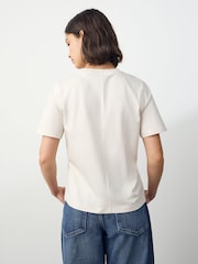 Ecru/Navy Supima Short Sleeve T-Shirts 2 Pack - Image 2 of 10