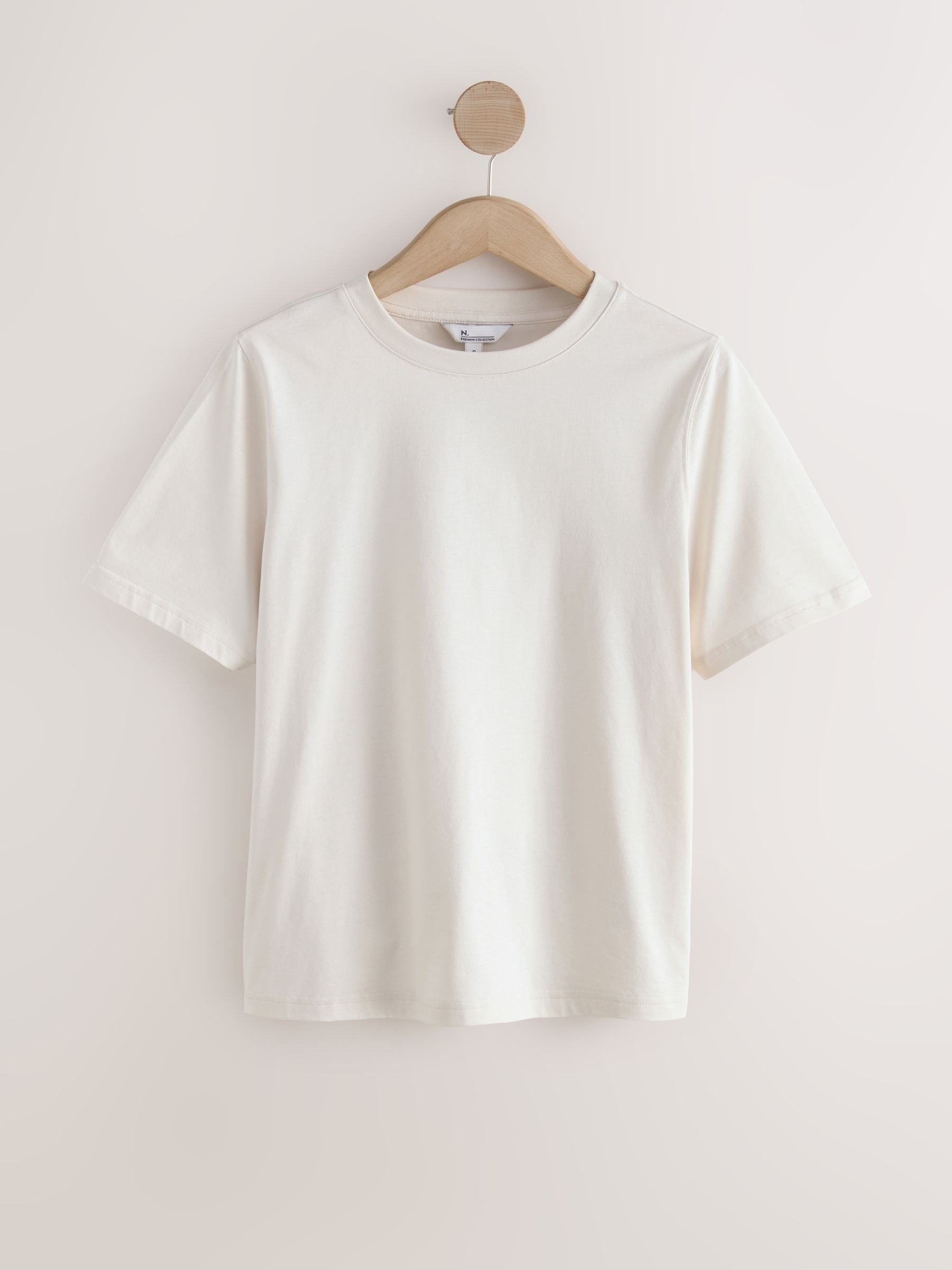 Buy Ecru/Navy Supima Short Sleeve T-Shirts 2 Pack from the Next UK
