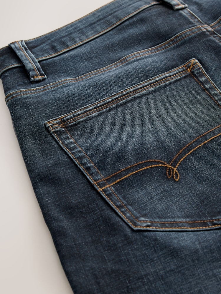 Blue Mid Indigo Relaxed Fit Motionflex Jeans - Image 12 of 12