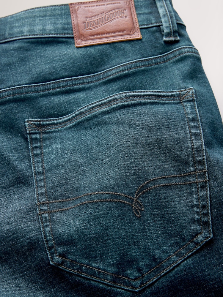 Denim Green Slim Fit Motionflex Jeans - Image 2 of 3 Denim Green Slim Fit Motionflex Jeans - Image 2 of 3