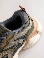 Khaki Green Standard Fit (F) Lace Up Trainers - Image 5 of 5