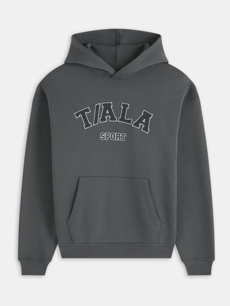 TALA Grey Oversized Volley Hoodie with Fleece - Image 3 of 4