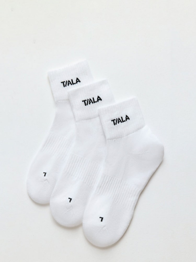 TALA White Sports Socks 3 Pack - Image 1 of 1