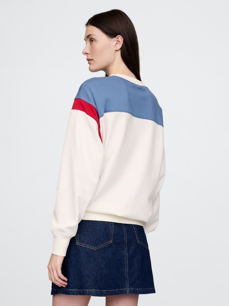 Gap Cream Vintage Soft French Terry Logo Sweatshirt - Image 2 of 5