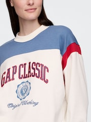 Gap Cream Vintage Soft French Terry Logo Sweatshirt - Image 4 of 5
