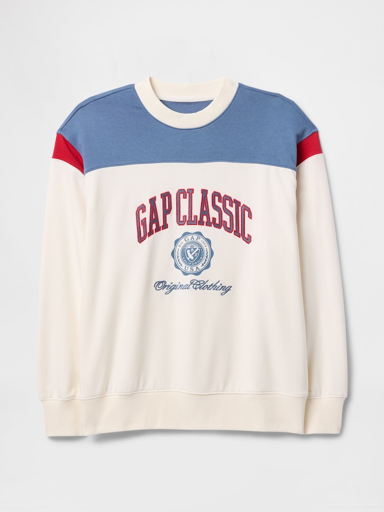 Gap Cream Vintage Soft French Terry Logo Sweatshirt - Image 5 of 5