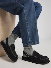 črna - JD Williams House Mule Shoes In Wide Fit - Slika 1 iz 4