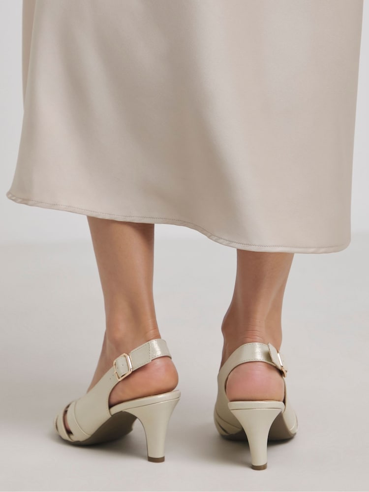 Aur - JD Williams Peep Toe Heeled Slingbacks - Image 2 of 4