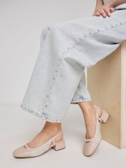 JD Williams Pink Wide Fit Block Heel Mary Jane Shoes - Image 1 of 4