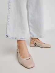 JD Williams Pink Wide Fit Block Heel Mary Jane Shoes - Image 2 of 4
