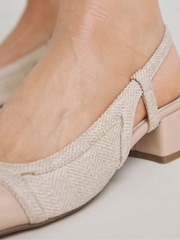 JD Williams Pink Wide Fit Block Heel Mary Jane Shoes - Image 4 of 4