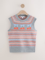 Padrão de Frutas Cinzas - Regata de malha super soft com gola redonda - Imagem 6 de 8