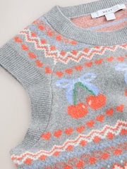 Padrão de Frutas Cinzas - Regata de malha super soft com gola redonda - Imagem 8 de 8