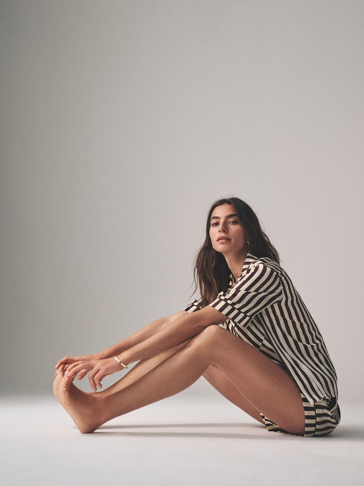 The Set Ensemble de 2 Pyjamas courts en Satin - Image 6 of 14