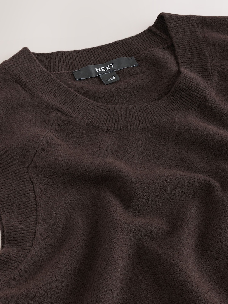 Marrón chocolate - Super Soft Crew Neck Knitted Tank - Imagen 10 de 10