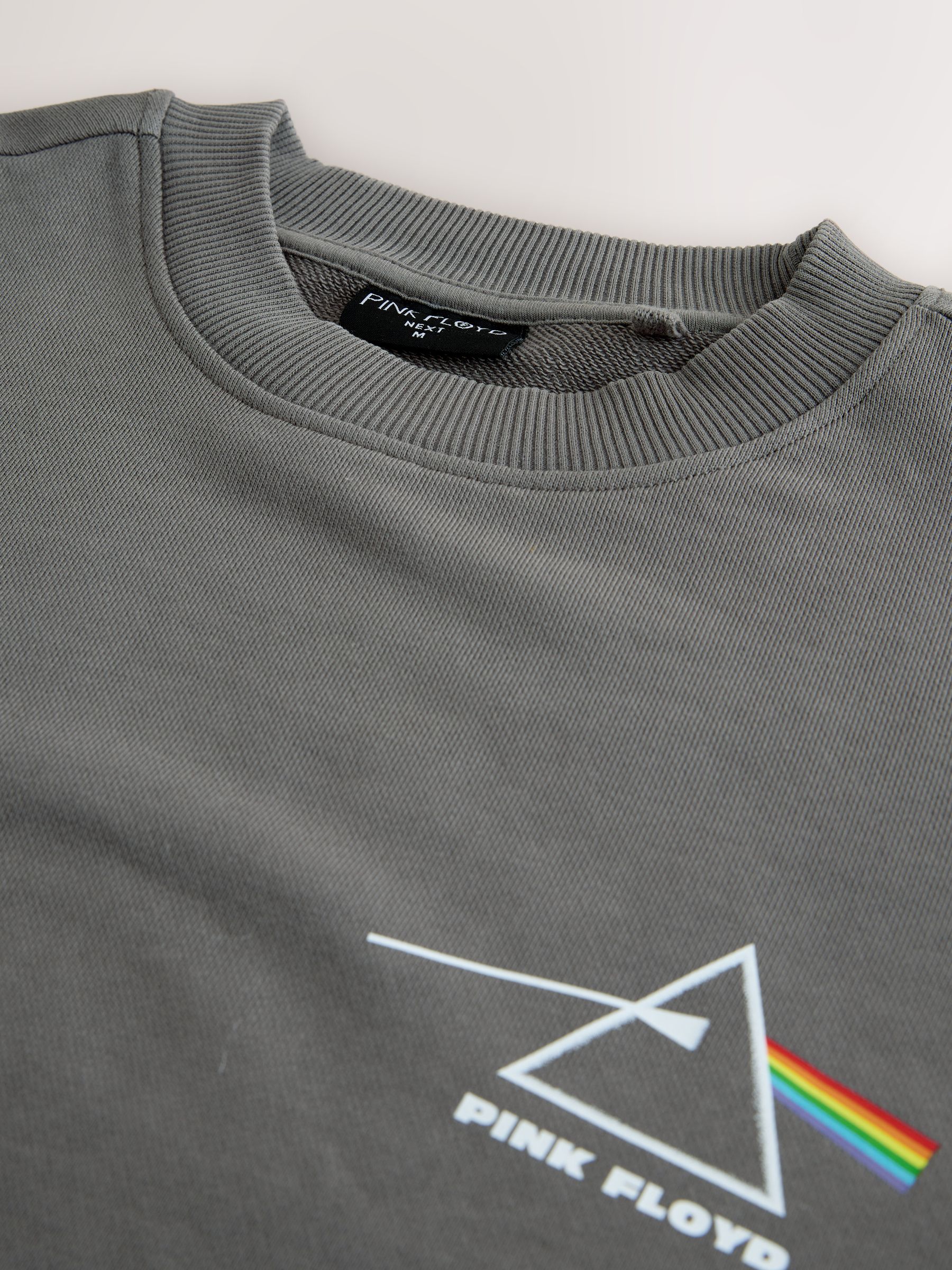 Buy Charcoal Grey Washed Pink Floyd Graphic Crew Sweatshirt from
