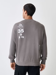 Charcoal Grey Washed Pink Floyd Licence Graphic Crew Sweatshirt - Image 3 of 12