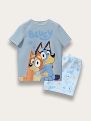Brand Threads Blue 100% Cotton Short Pyjama Set - Image 1 of 2