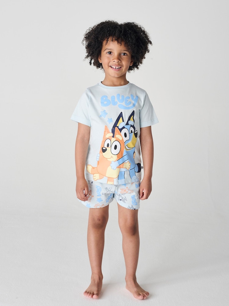Brand Threads Bluey 100% Cotton Short Pyjama Set - Image 1 of 4 Brand Threads Bluey 100% Cotton Short Pyjama Set - Image 1 of 4