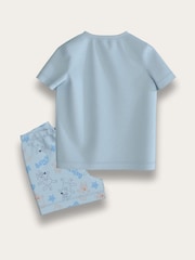 Brand Threads Blue 100% Cotton Short Pyjama Set - Image 2 of 2