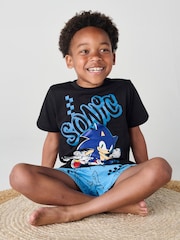 Brand Threads 100% Cotton Sonic The Hedgehog Short Pyjama Set - Изображение 2 из 3