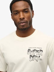 Superdry White B-Movie Graphic Loose T-Shirt - Image 4 of 6