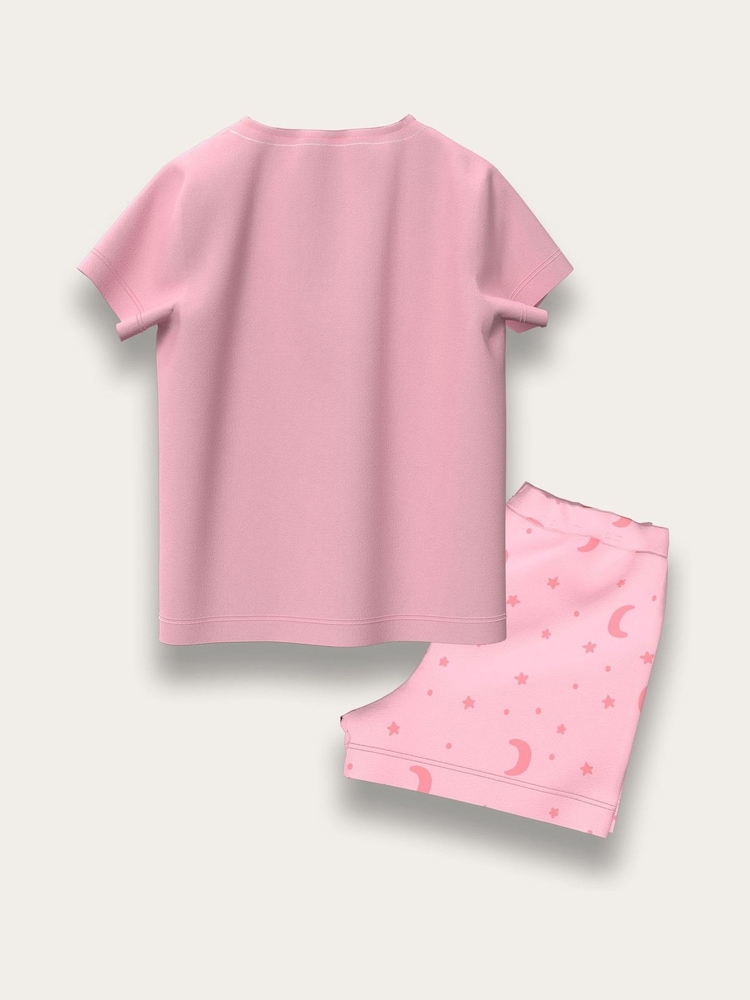 Brand Threads Pink 100% Cotton Short Pyjama Set - Image 2 of 2
