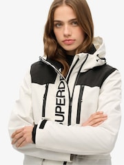 Superdry White Colourblock Ultimate Windbreaker Jacket - Image 4 of 6