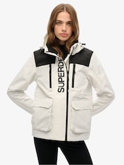 Superdry White Colourblock Ultimate Windbreaker Jacket - Image 5 of 6