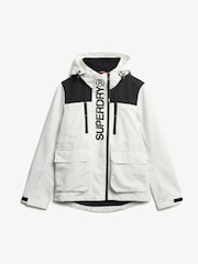Superdry White Colourblock Ultimate Windbreaker Jacket - Image 6 of 6