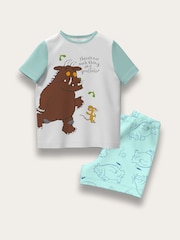 Brand Threads Blue/White Gruffalo Unisex Short 100% Cotton Pyjama Set - Image 1 of 2