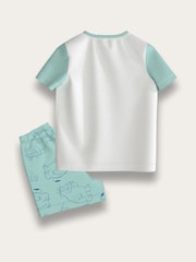 Brand Threads Blue/White Gruffalo Unisex Short 100% Cotton Pyjama Set - Image 2 of 2