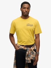 Superdry Yellow B-Movie Graphic Loose T-Shirt - Image 1 of 6