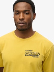 Superdry Yellow B-Movie Graphic Loose T-Shirt - Image 4 of 6