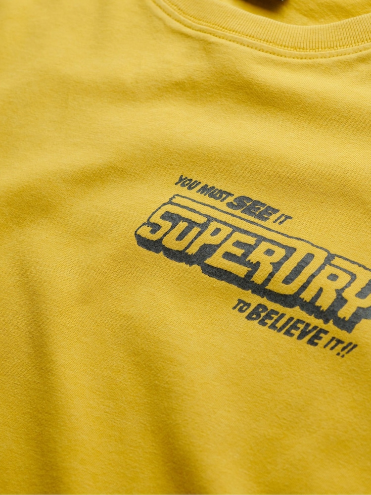 Superdry Yellow B-Movie Graphic Loose T-Shirt - Image 6 of 6