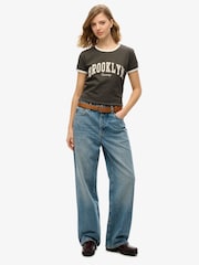 Superdry Grey Athletic Essential Ringer Fitted T-Shirt - Image 3 of 6