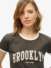 Superdry Grey Athletic Essential Ringer Fitted T-Shirt - Image 4 of 6