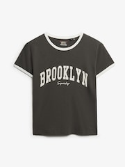 Superdry Grey Athletic Essential Ringer Fitted T-Shirt - Image 5 of 6