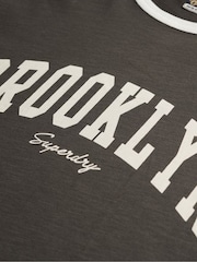 Superdry Grey Athletic Essential Ringer Fitted T-Shirt - Image 6 of 6