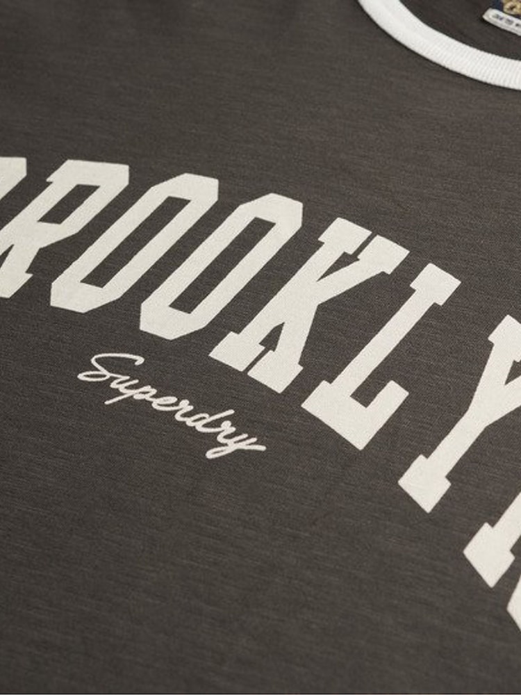 Superdry Grey Athletic Essential Ringer Fitted T-Shirt - Image 6 of 6