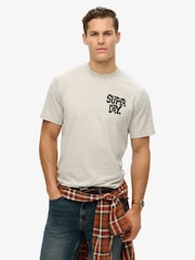Superdry Grey Outdoor Narrative Loose T-Shirt - Image 1 of 6