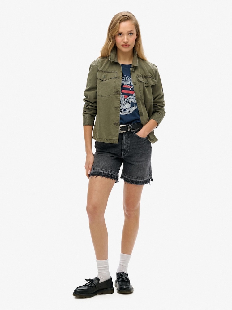 Superdry Blue Embellished Varsity Relaxed T-Shirt - Image 3 of 4