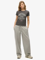 Superdry Grey Athletic Graphic Fitted T-Shirt - Image 3 of 6