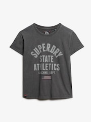 Superdry Grey Athletic Graphic Fitted T-Shirt - Image 5 of 6